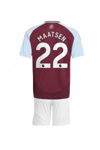 Fotbalové Dres Aston Villa Ian Maatsen #22 Dětské Domácí Oblečení 2024-25 Krátký Rukáv (+ trenýrky)